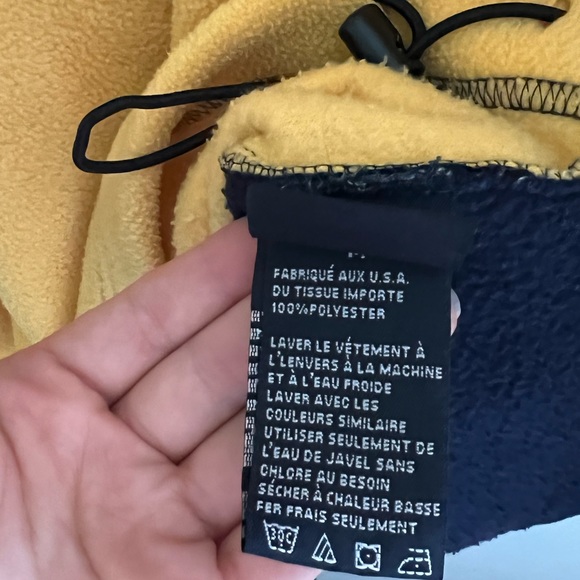 ❌SOLD❌ NAUTICA VINTAGE Nautech Fleece Pullover 1/4 Zip Yellow Navy | MEDIUM - Picture 7 of 12